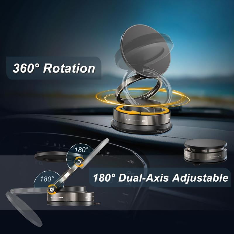 360° Rotatable Magnetic Phone Holder – Strong Suction Mount for Magsafe, Ideal for Car/Mirror/Gym/Shower/Or Smooth Surface, Compatible with All Smartphones