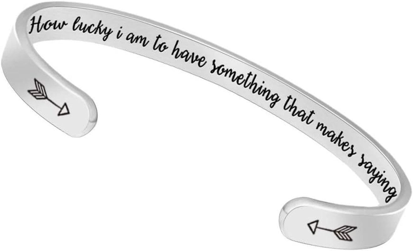 Btysun Inspirational Bracelets for Women - Thoughtful Gifts for Mother's Day, Graduation, and Birthdays - Personalized Cuff Bangles and Friendship Jewelry