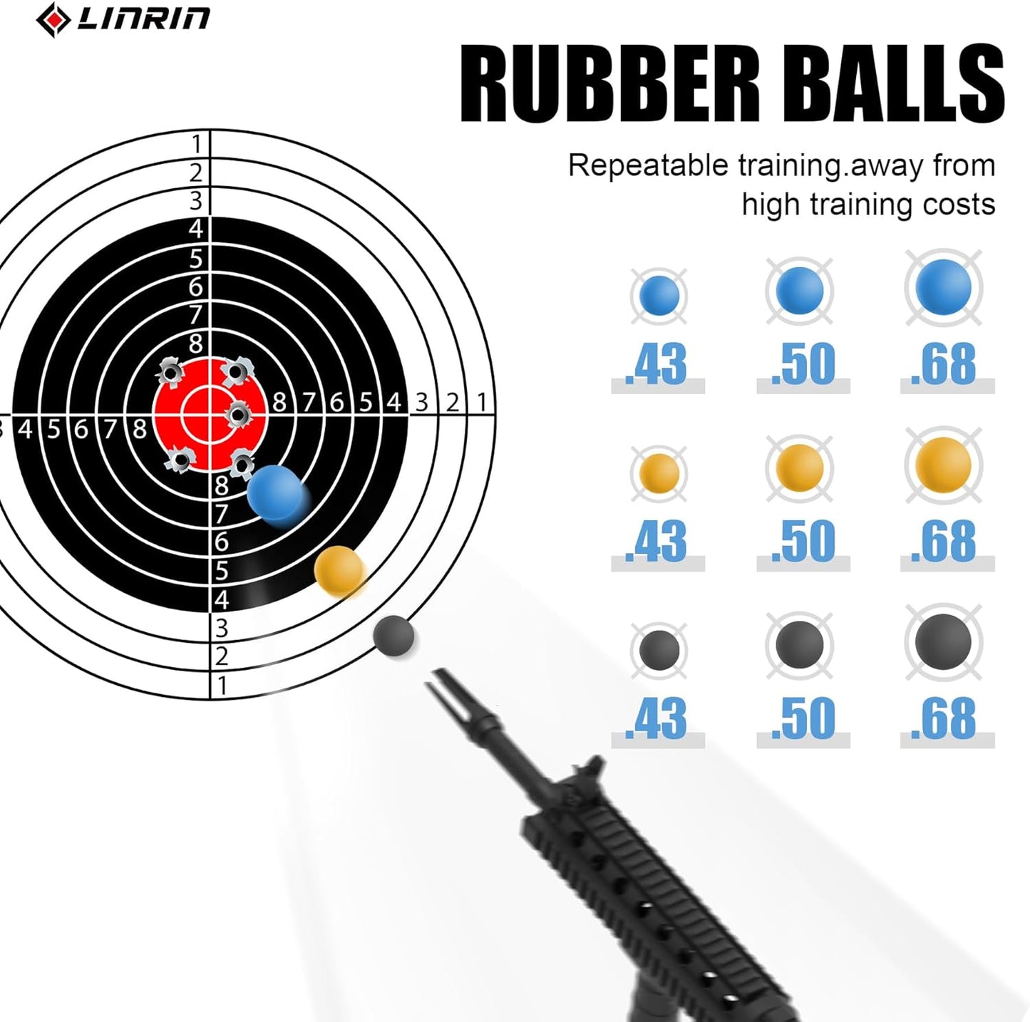 100 Count .68 Caliber Paintballs for Training and Defense - Inside The Bars