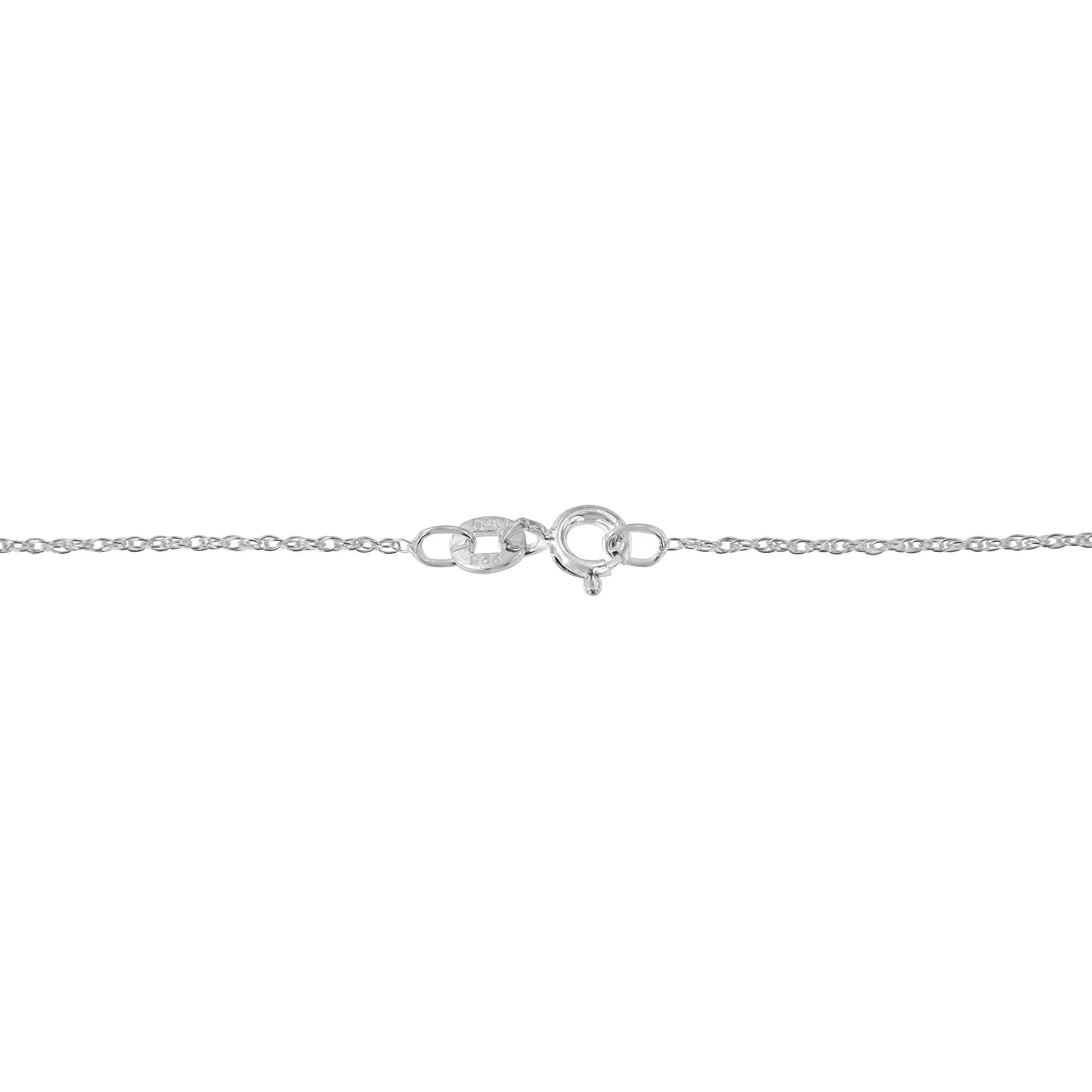 10K White Gold 1/10 Cttw Miracle Set Round - Cut Diamond Pendant Necklace - Inside The Bars