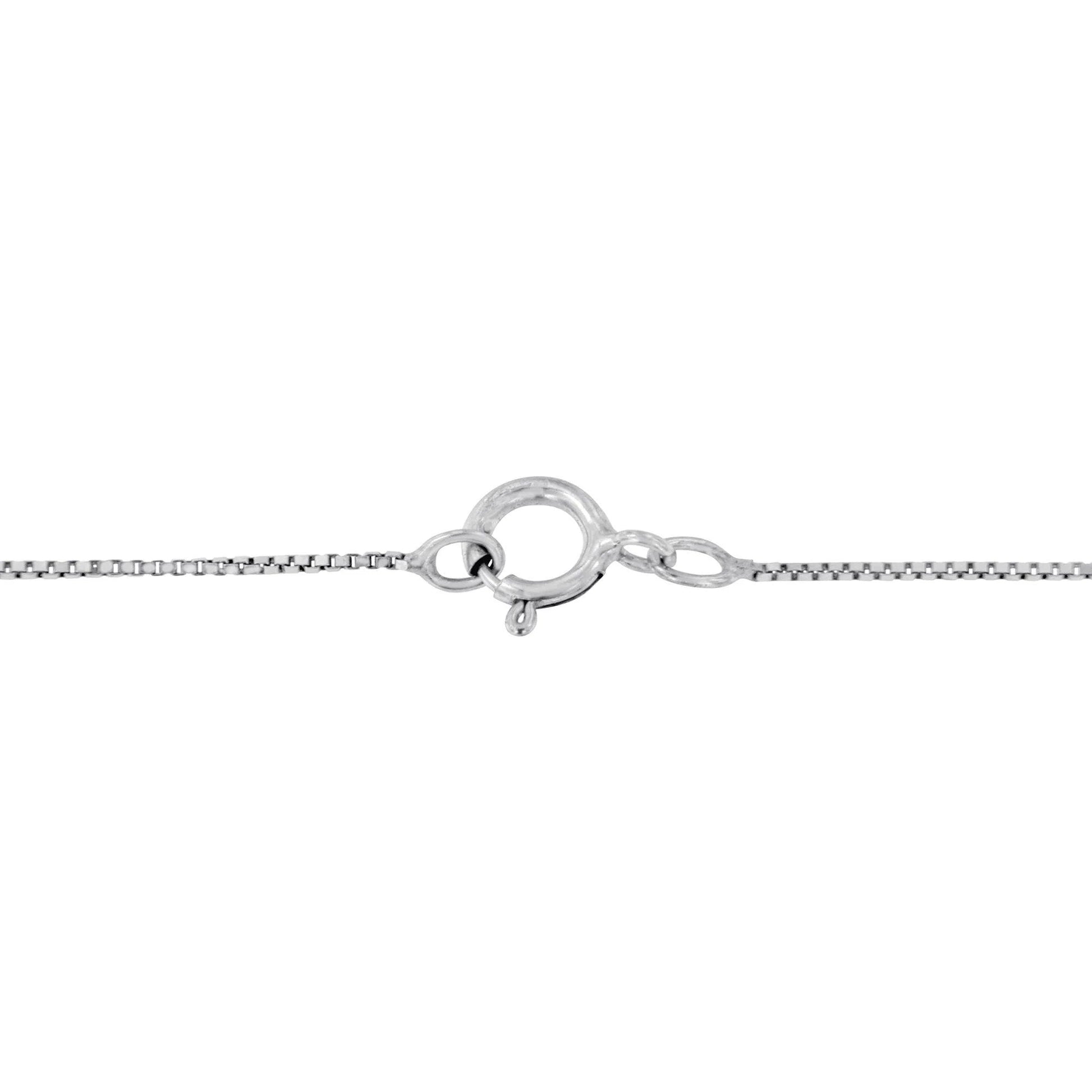 10K White Gold 1/10 Cttw Miracle Set Round - Cut Diamond Pendant Necklace - Inside The Bars