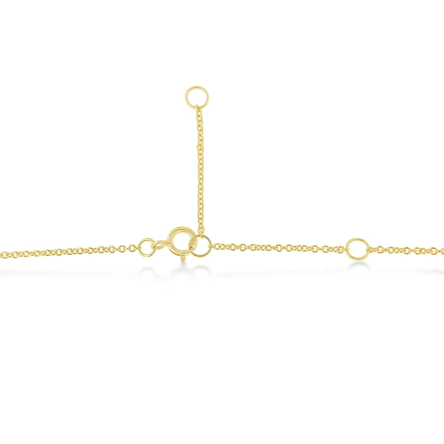 10K Yellow Gold 1/2 Carat Diamond Bezel - Set Pendant Necklace - Inside The Bars