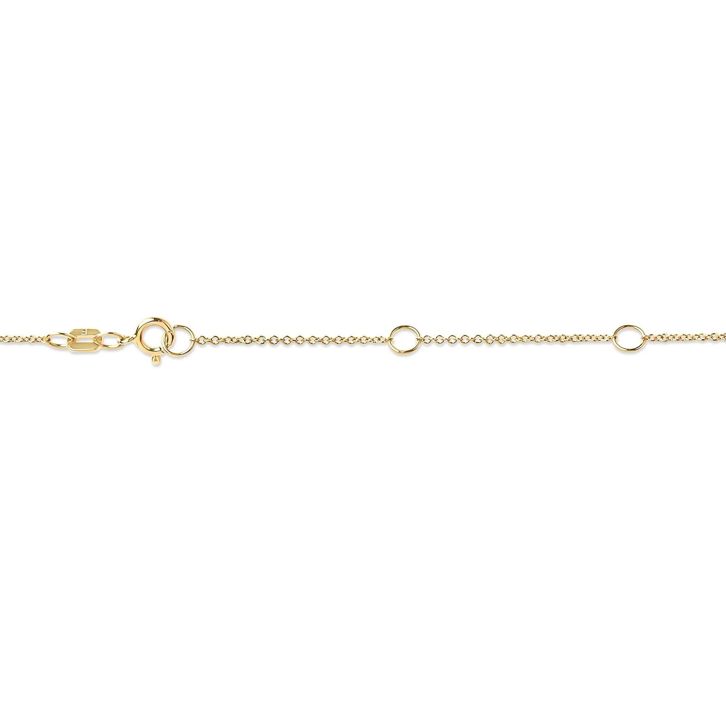 10K Yellow Gold 1/2 Carat Diamond Bezel - Set Pendant Necklace - Inside The Bars
