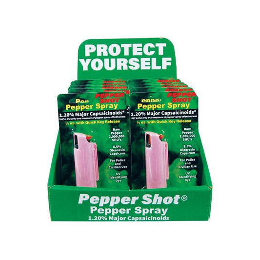 12 Pepper Shot 1.2% MC PS - HC - PINK Counter Display Pack - Inside The Bars