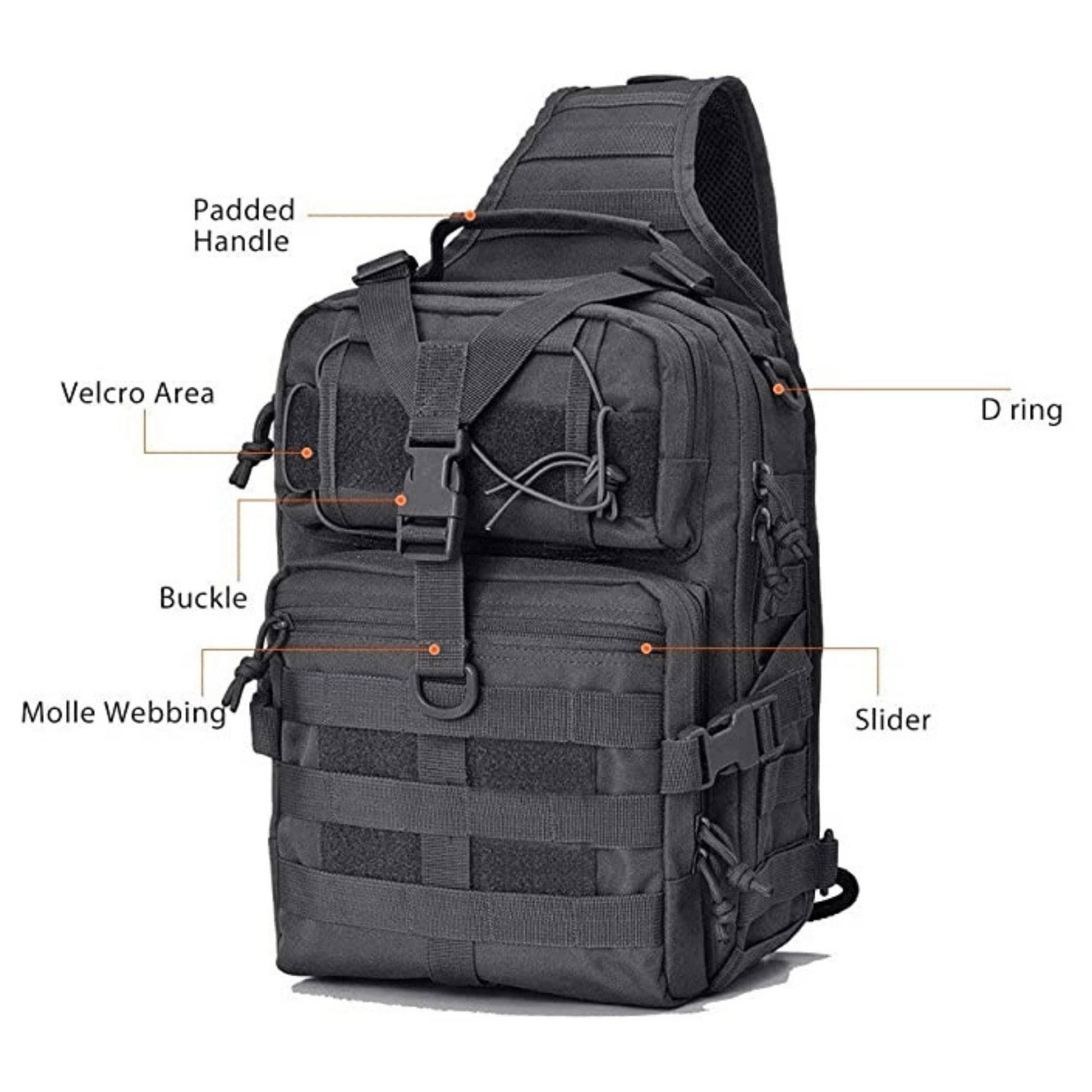 15L Tactical Sling Backpack - Inside The Bars
