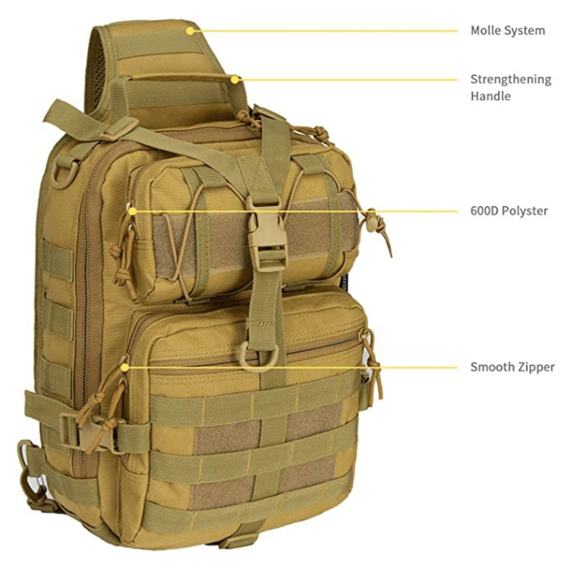 15L Tactical Sling Backpack - Inside The Bars