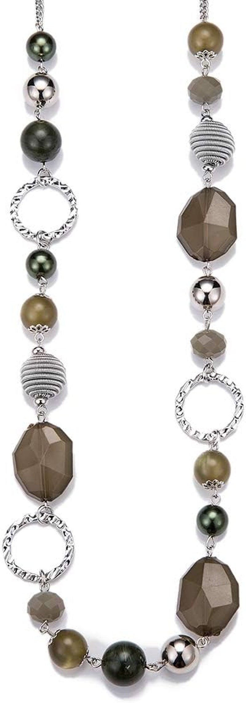 Pearl & Club Long Beaded Necklaces for Women - Fashion Jewelry Sweater Chain Gifts