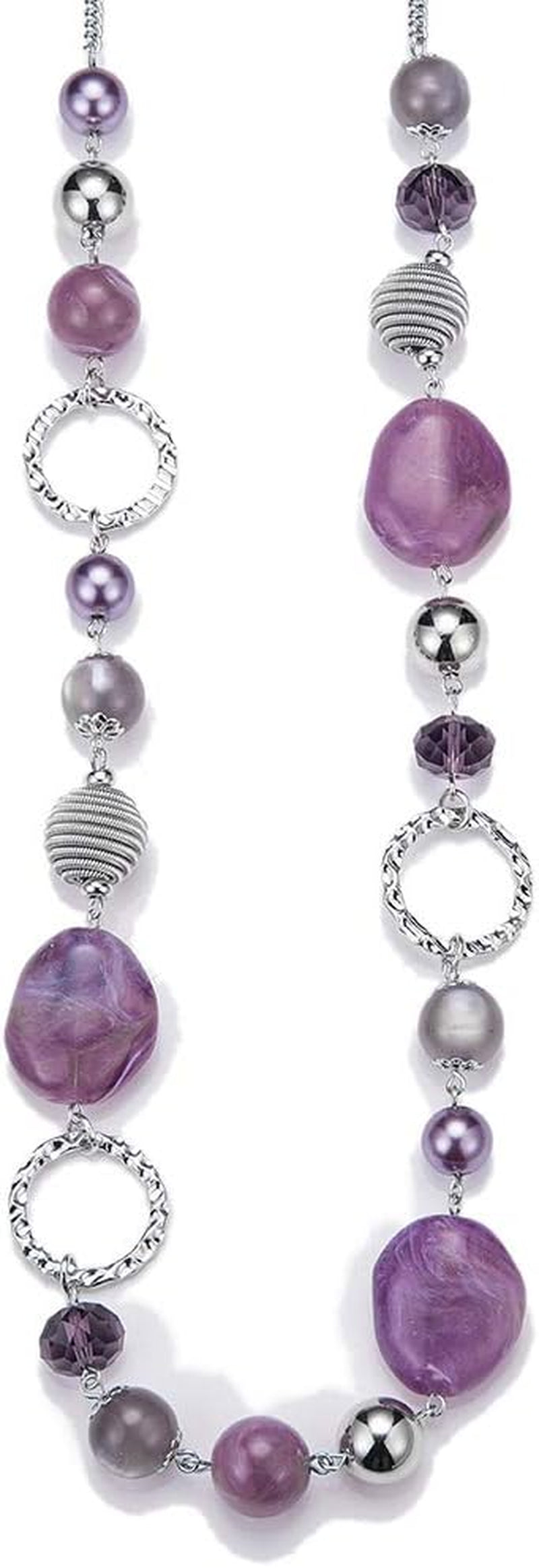 Pearl & Club Long Beaded Necklaces for Women - Fashion Jewelry Sweater Chain Gifts