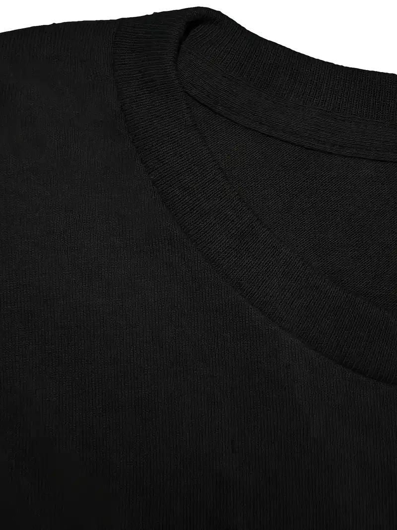 1pc Chickens Print T-Shirt for Men, Cotton Crew Neck - Inside The Bars