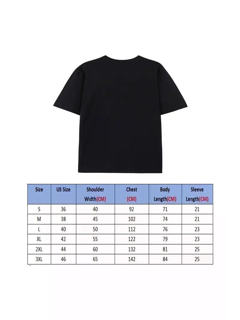 1pc Chickens Print T-Shirt for Men, Cotton Crew Neck - Inside The Bars
