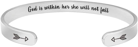 Btysun Inspirational Bracelets for Women - Thoughtful Gifts for Mother's Day, Graduation, and Birthdays - Personalized Cuff Bangles and Friendship Jewelry