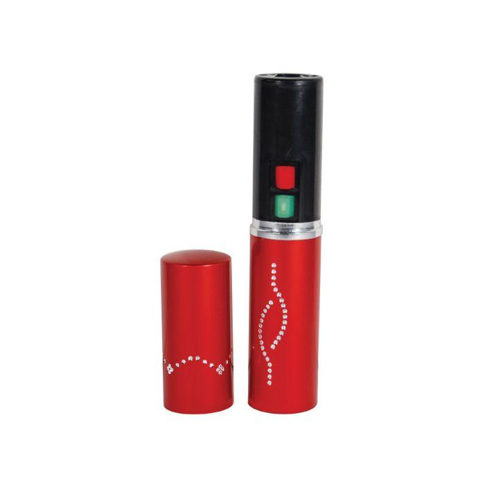 25 Million Volt Lipstick Stun Gun with Built - in Flashlight - Red - Inside The Bars