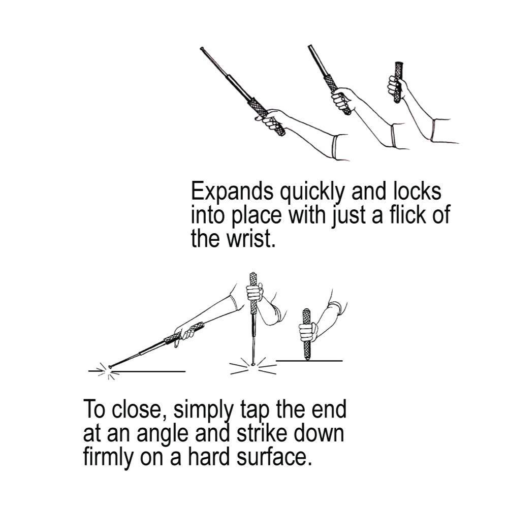 26" Expandable Steel Baton - Inside The Bars