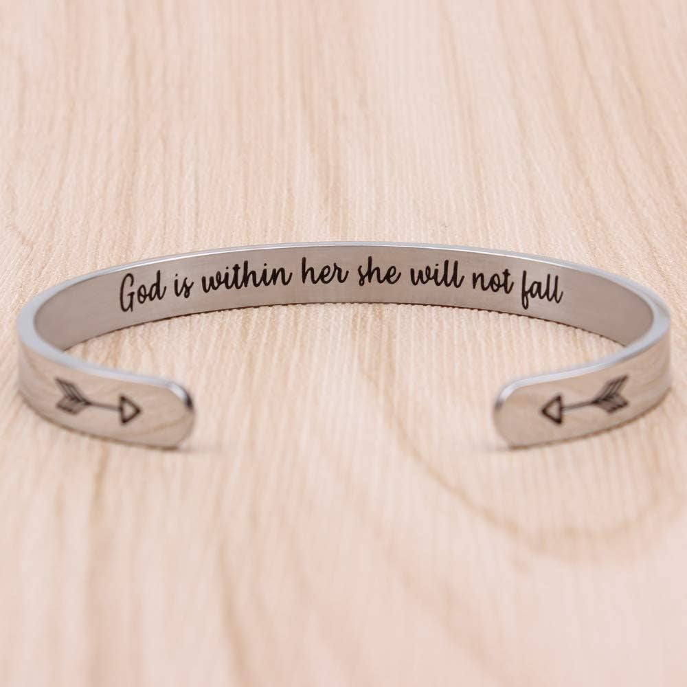 Btysun Inspirational Bracelets for Women - Thoughtful Gifts for Mother's Day, Graduation, and Birthdays - Personalized Cuff Bangles and Friendship Jewelry