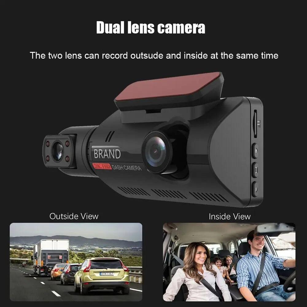 2HC FHD Dash Cam 1080P Dual Lens Car DVR Dash Cam G - Sensor - Inside The Bars