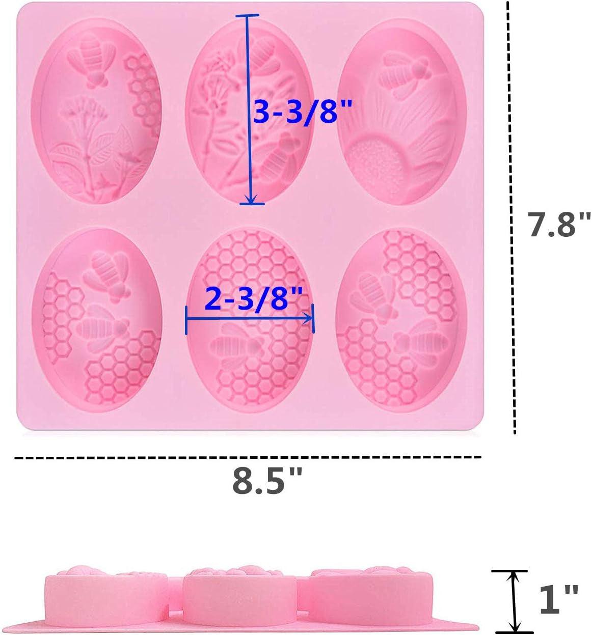 2Pcs Bee Silicone Soap Molds for Candy and Chocolate Making - Inside The Bars