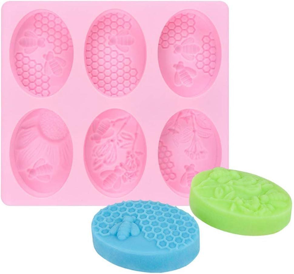 2Pcs Bee Silicone Soap Molds for Candy and Chocolate Making - Inside The Bars