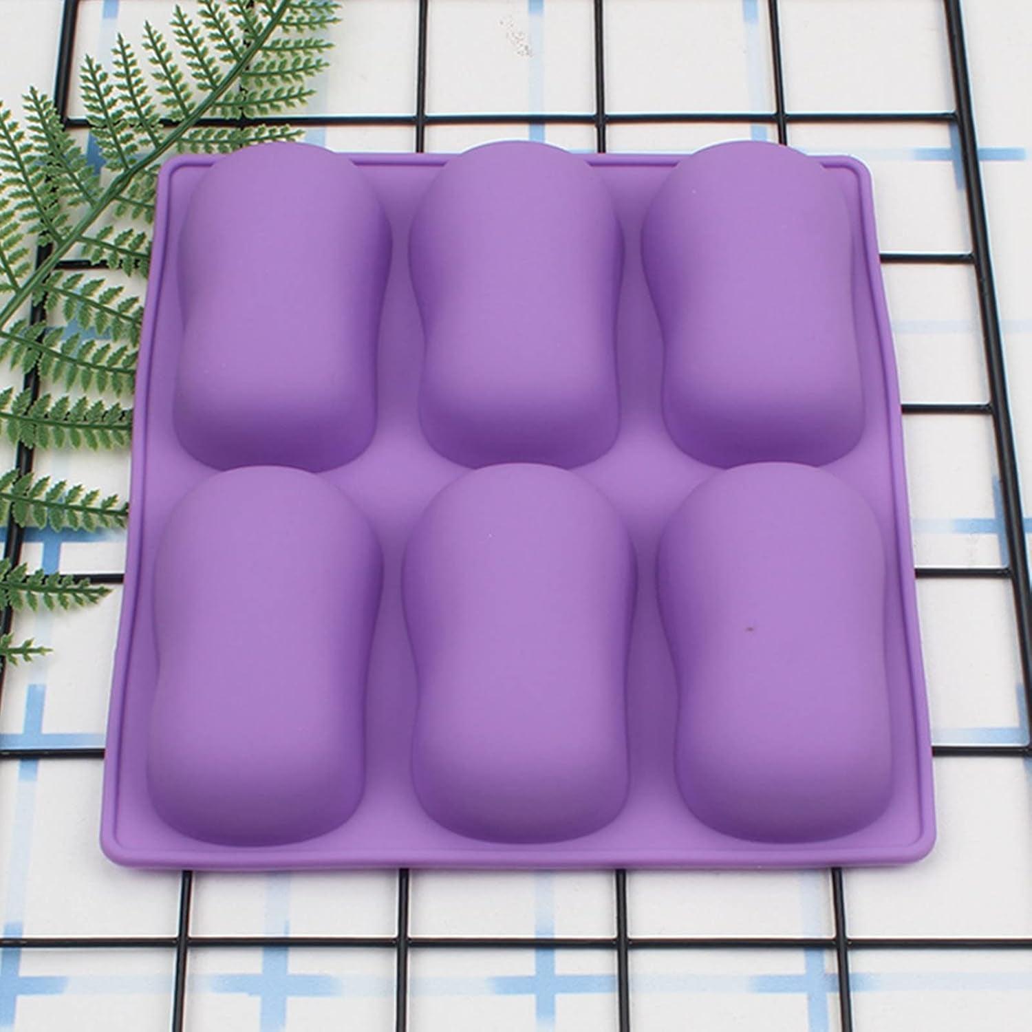 2Pcs Oval Silicone Soap Molds for Chocolate Jelly Making - Inside The Bars