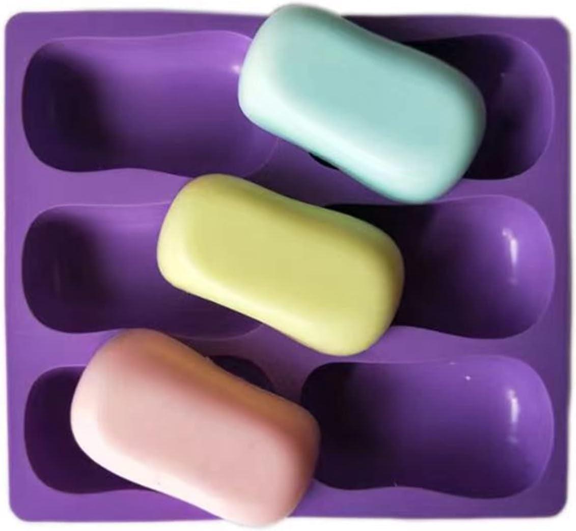 2Pcs Oval Silicone Soap Molds for Chocolate Jelly Making - Inside The Bars