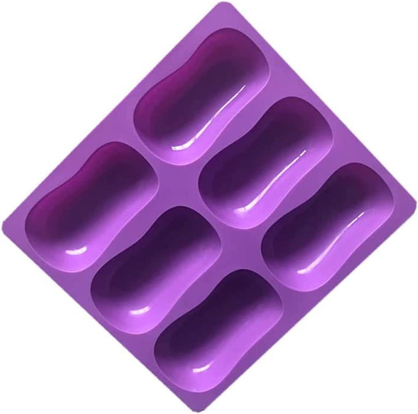 2Pcs Oval Silicone Soap Molds for Chocolate Jelly Making - Inside The Bars