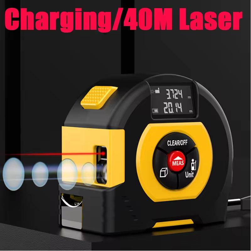 3 In 1 Laser Tape Measure Laser Distance Measuring Rangefinder - Inside The Bars