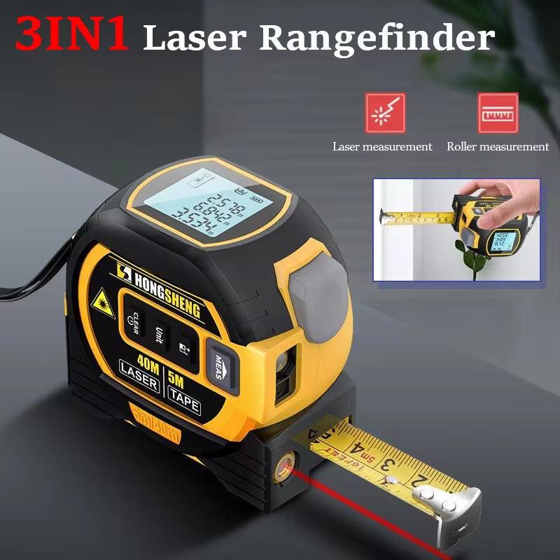 3 In 1 Laser Tape Measure Laser Distance Measuring Rangefinder - Inside The Bars