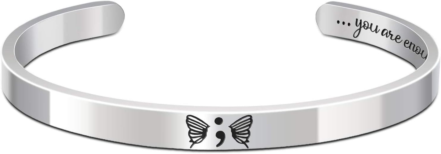 Btysun Inspirational Bracelets for Women - Thoughtful Gifts for Mother's Day, Graduation, and Birthdays - Personalized Cuff Bangles and Friendship Jewelry