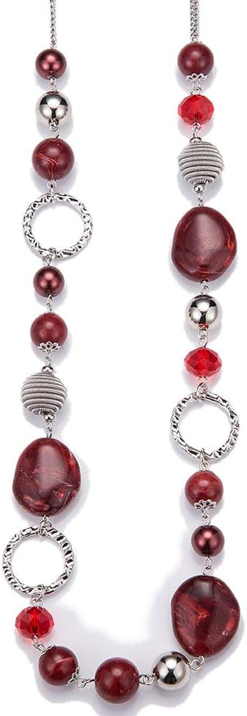 Pearl & Club Long Beaded Necklaces for Women - Fashion Jewelry Sweater Chain Gifts