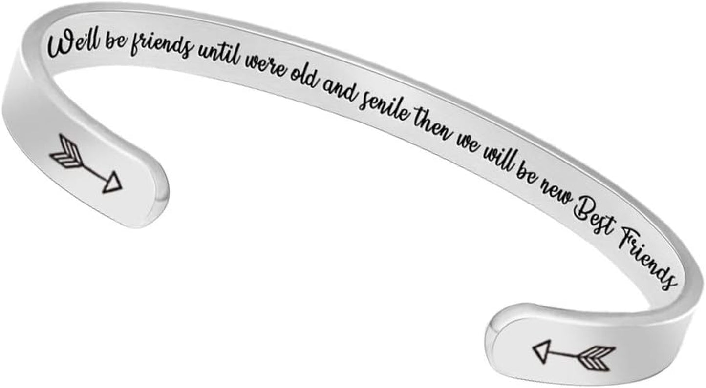 Btysun Inspirational Bracelets for Women - Thoughtful Gifts for Mother's Day, Graduation, and Birthdays - Personalized Cuff Bangles and Friendship Jewelry
