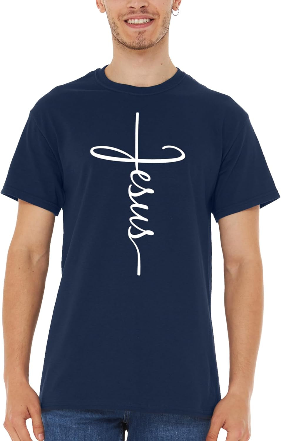 Jesus Cross Inspirational Script T-Shirt