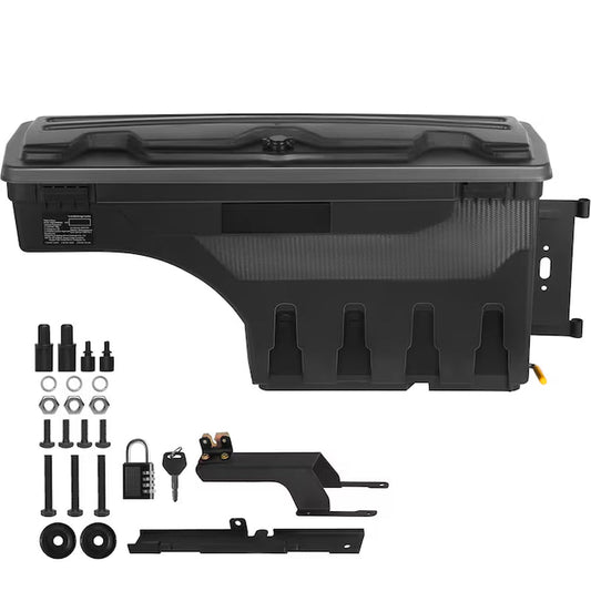 36.4 - In X 11 - In X 16.7 - In Black Plastic Side Mount Truck Tool Box - Inside The Bars