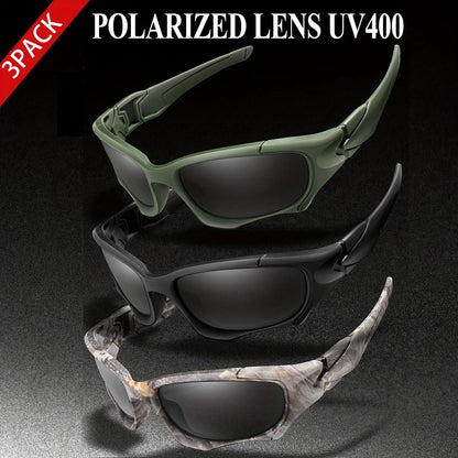 3pairs Premium Fantasy Cool Wrap Around Polarized Fashion Glasses Set, Camouflage Style, For Men Women Outdoor Sports Cycling Running Fishing Hiking Golf Supplies Photo Props - Inside The Bars