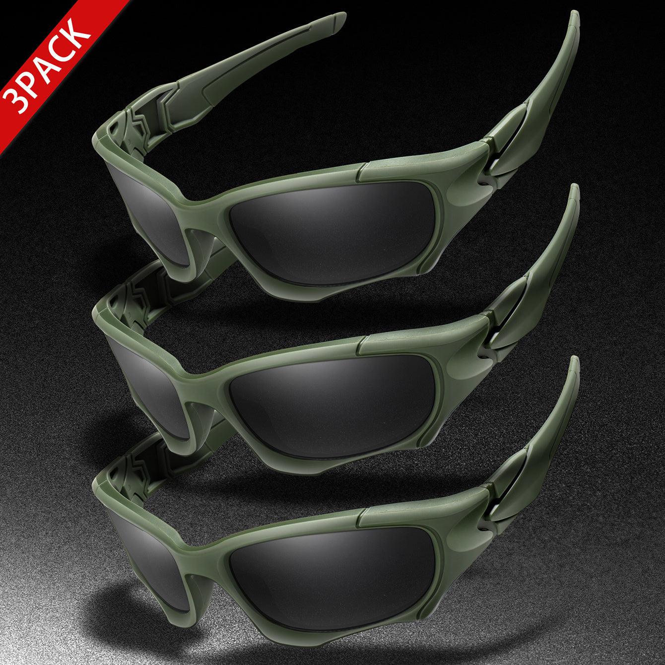 3pairs Premium Fantasy Cool Wrap Around Polarized Fashion Glasses Set, Camouflage Style, For Men Women Outdoor Sports Cycling Running Fishing Hiking Golf Supplies Photo Props - Inside The Bars