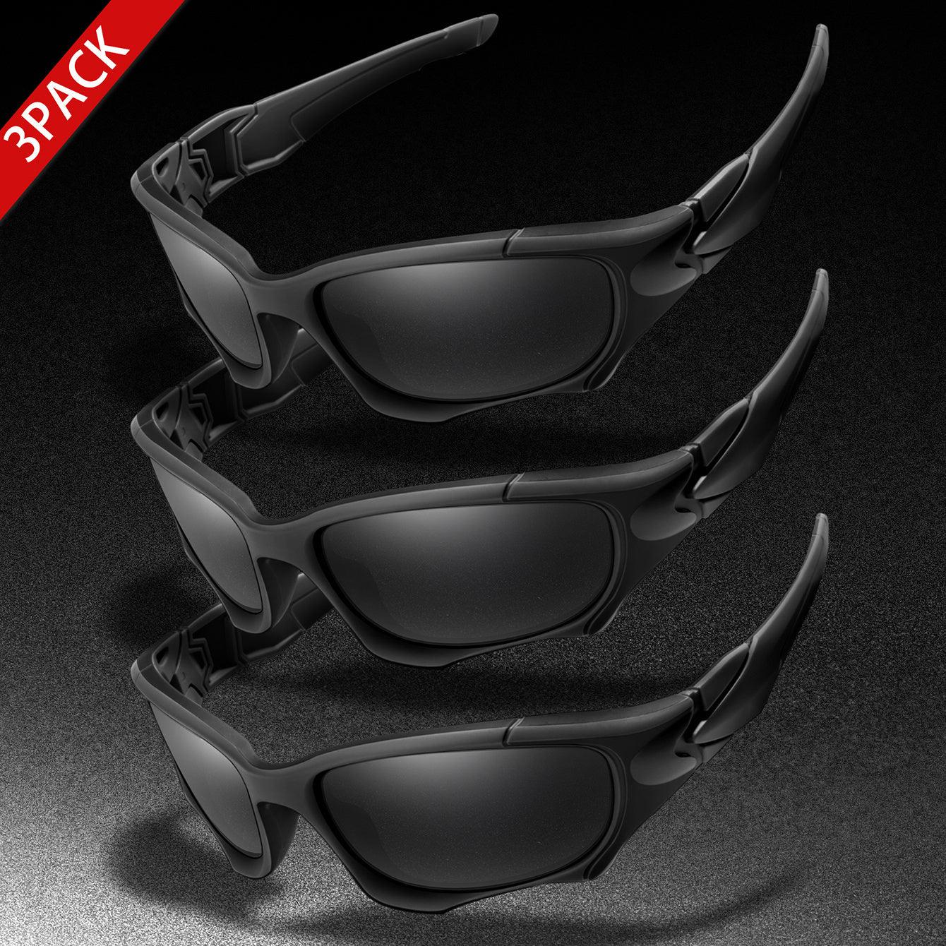 3pairs Premium Fantasy Cool Wrap Around Polarized Fashion Glasses Set, Camouflage Style, For Men Women Outdoor Sports Cycling Running Fishing Hiking Golf Supplies Photo Props - Inside The Bars