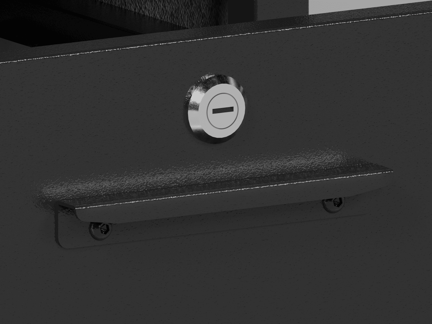 4 Gun Capacity Rifle Safe With Digital Lock And Drawer - Inside The Bars