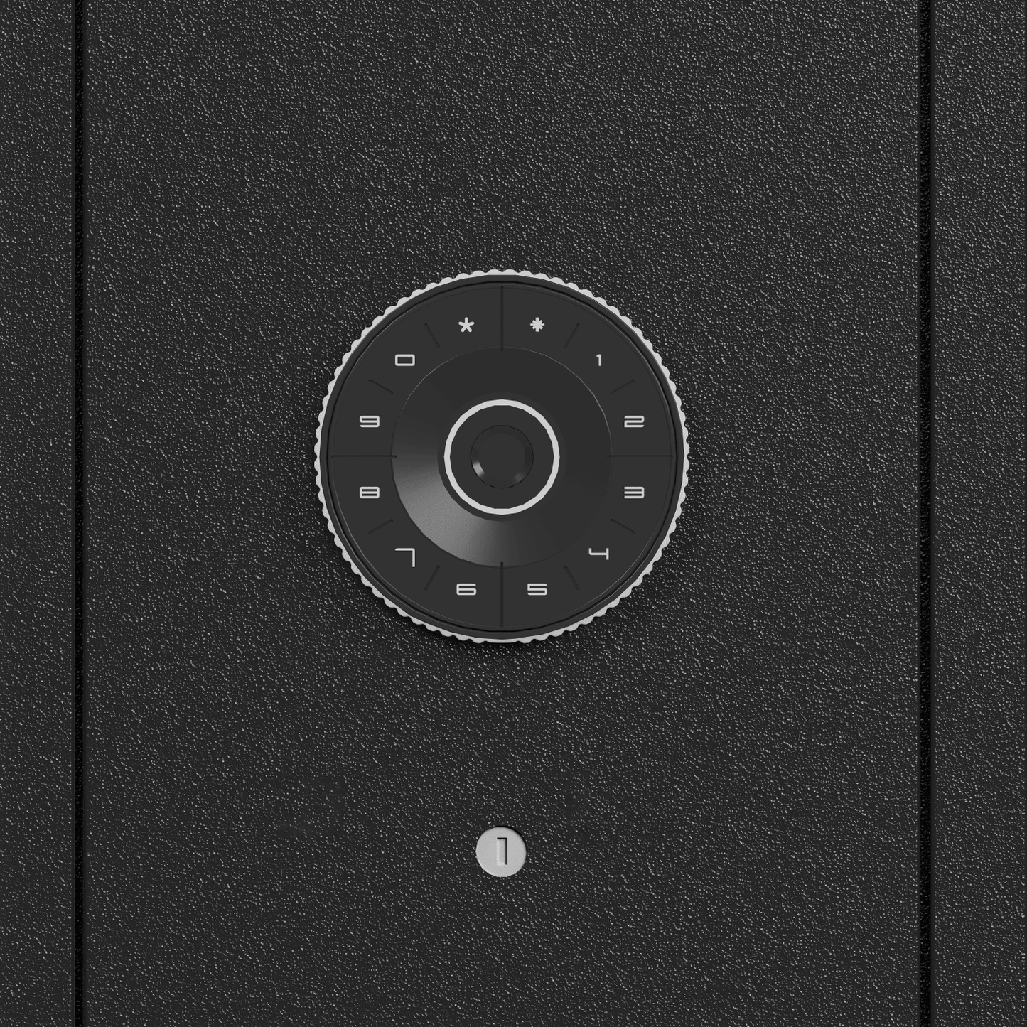 4 Gun Capacity Rifle Safe With Digital Lock And Drawer - Inside The Bars