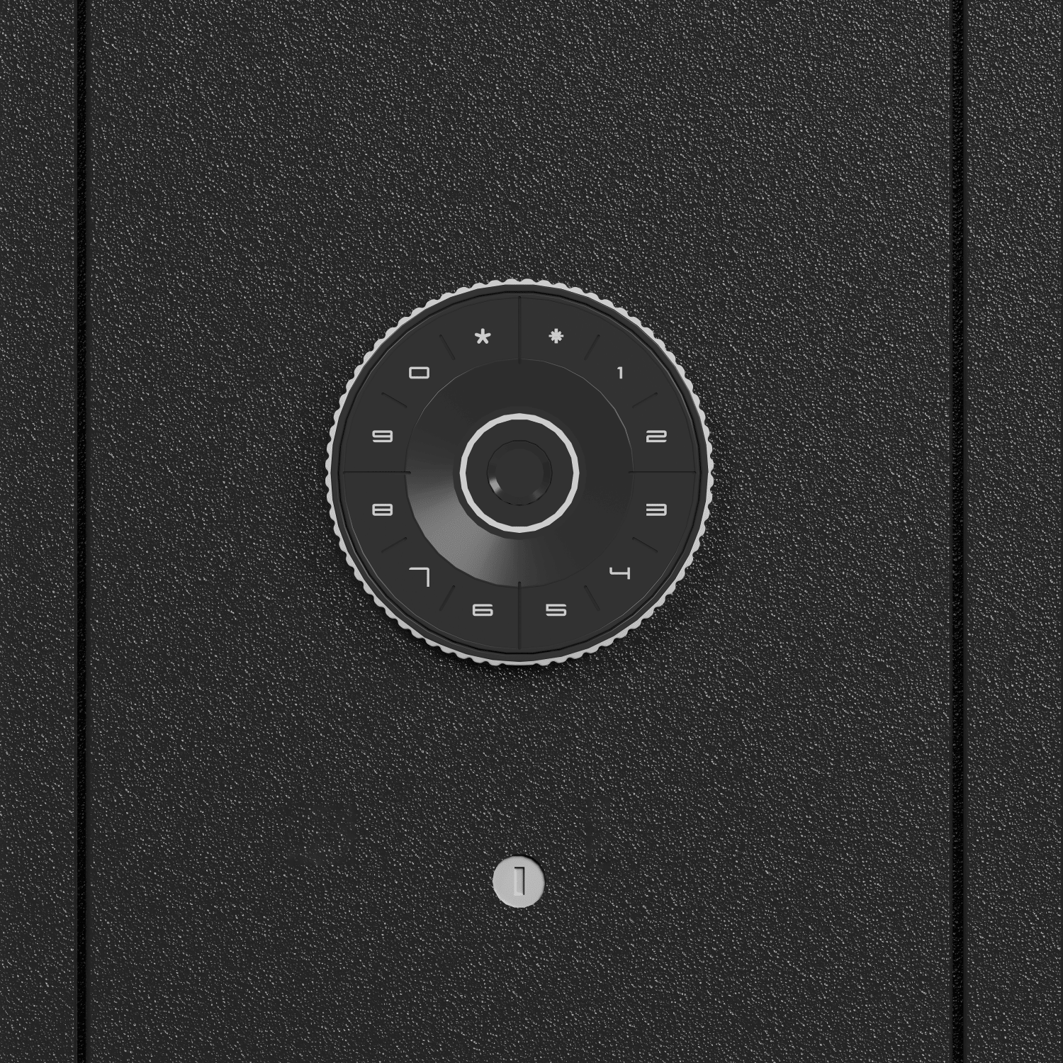 4 Gun Capacity Rifle Safe With Digital Lock And Drawer - Inside The Bars