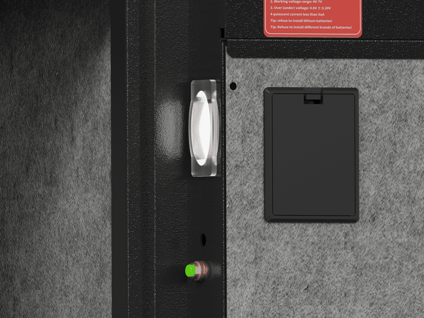 4 Gun Capacity Rifle Safe With Digital Lock And Drawer - Inside The Bars