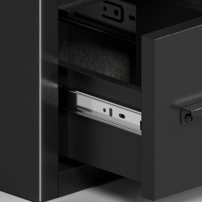 4 Gun Capacity Rifle Safe With Digital Lock And Drawer - Inside The Bars