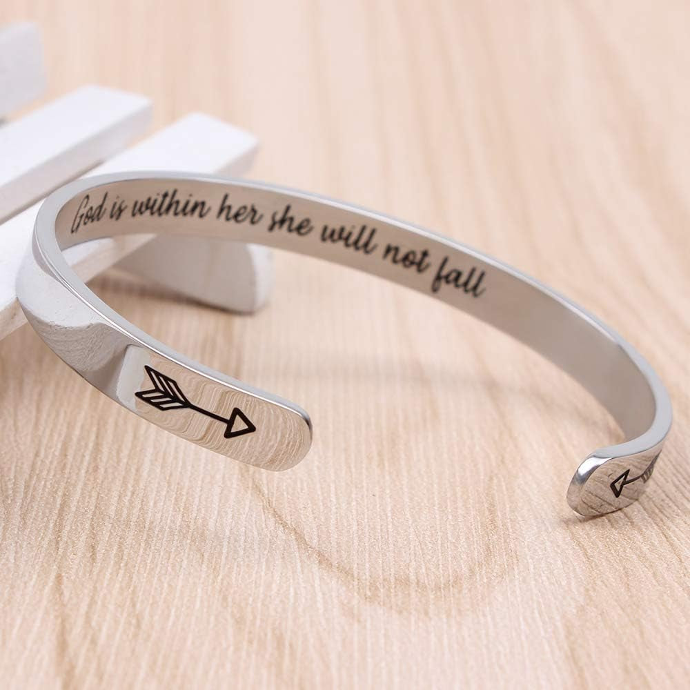 Btysun Inspirational Bracelets for Women - Thoughtful Gifts for Mother's Day, Graduation, and Birthdays - Personalized Cuff Bangles and Friendship Jewelry
