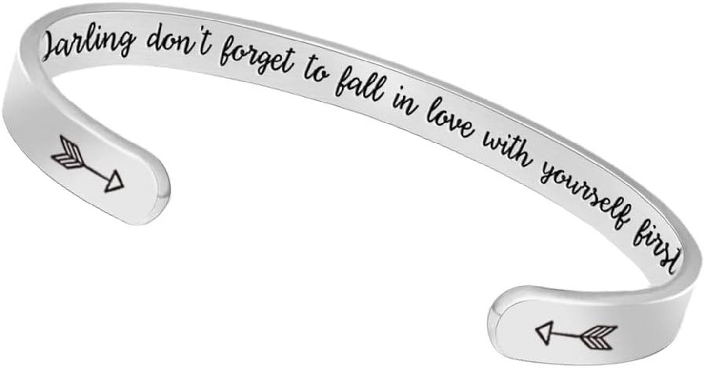 Btysun Inspirational Bracelets for Women - Thoughtful Gifts for Mother's Day, Graduation, and Birthdays - Personalized Cuff Bangles and Friendship Jewelry