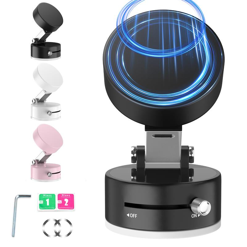 Magnetic Stand Vacuum Phone Stand Holder with Rotation,Foldable Design,Strong Magnet,Suitable for Smooth Surfaces Such as Room,Car,Glass,Kitchen,Gym,Etc