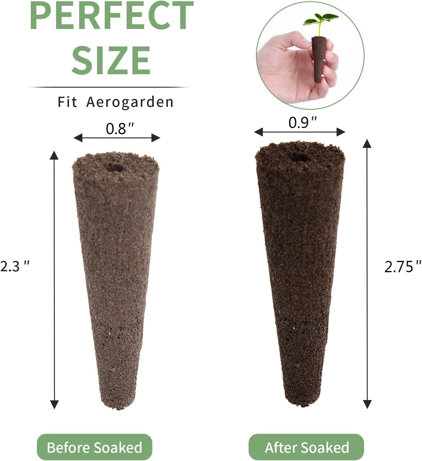 50 - Pack Hydroponic Growth Sponges for AeroGarden Use - Inside The Bars