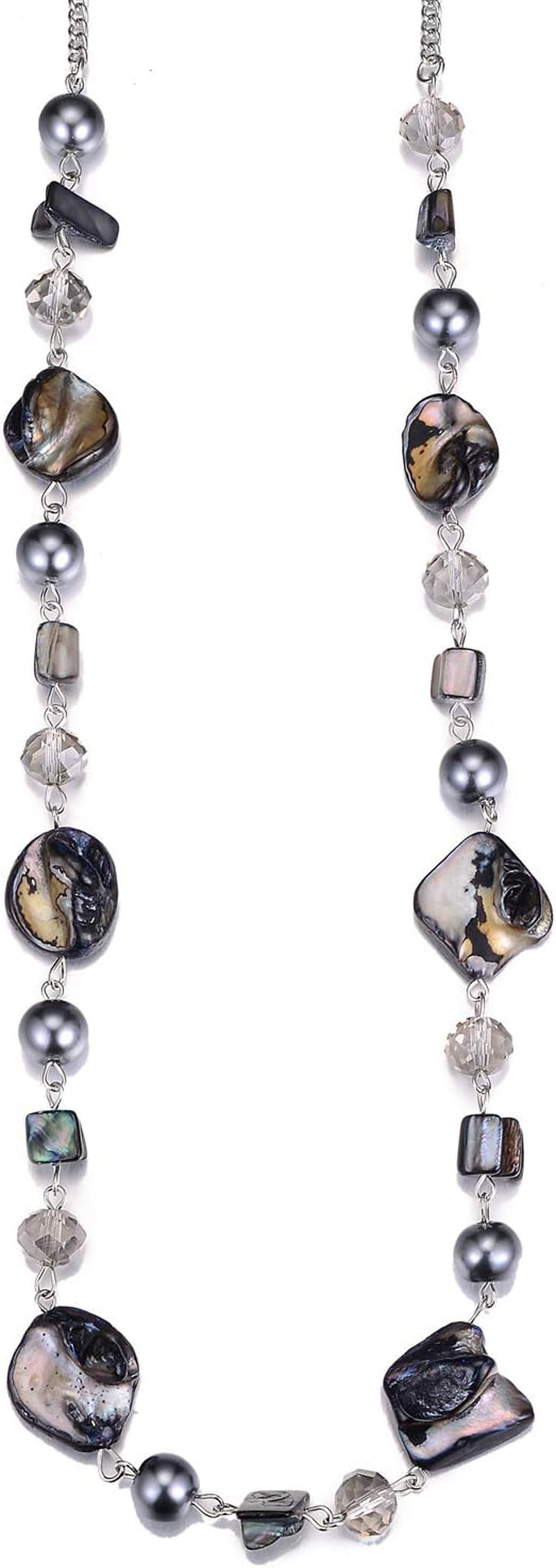 Pearl & Club Long Beaded Necklaces for Women - Fashion Jewelry Sweater Chain Gifts