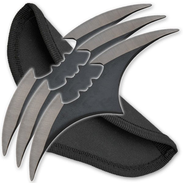 5.5" Three Piece Two - Toned Bat Throwing Blades - Inside The Bars