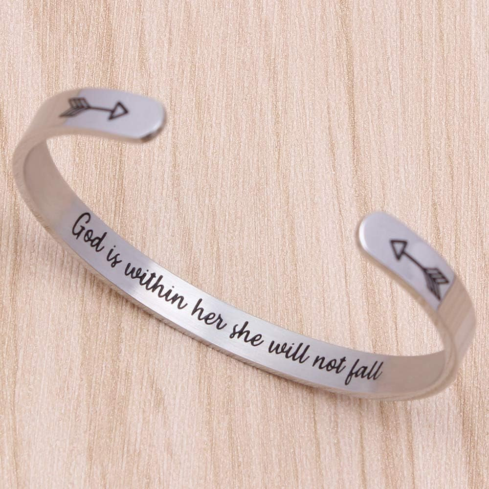 Btysun Inspirational Bracelets for Women - Thoughtful Gifts for Mother's Day, Graduation, and Birthdays - Personalized Cuff Bangles and Friendship Jewelry