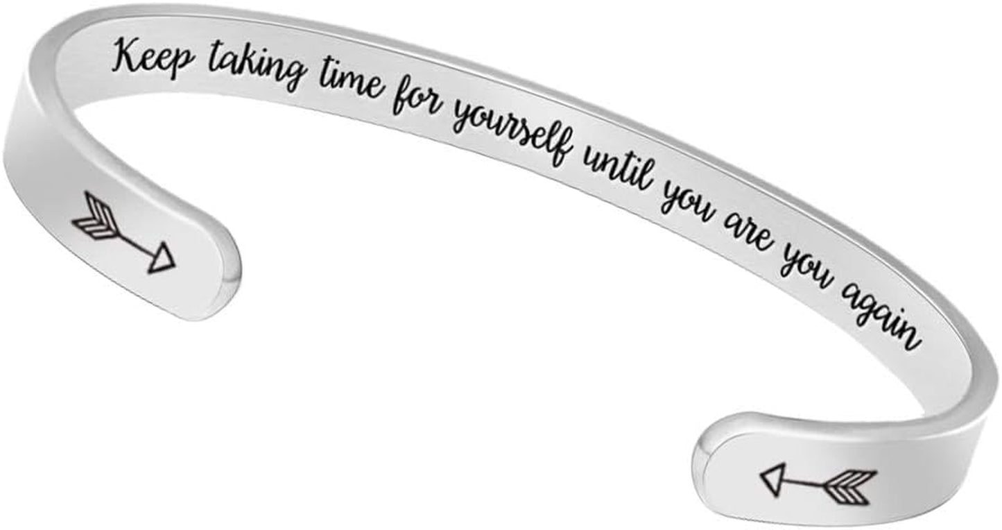 Btysun Inspirational Bracelets for Women - Thoughtful Gifts for Mother's Day, Graduation, and Birthdays - Personalized Cuff Bangles and Friendship Jewelry