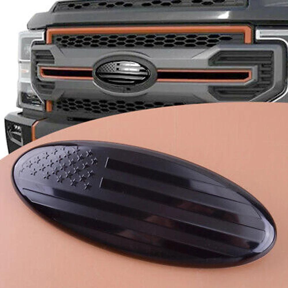 7 - Inch Oval US Flag Emblem Badge for Ford F150 F250 Front Grill and Tailgate - Inside The Bars