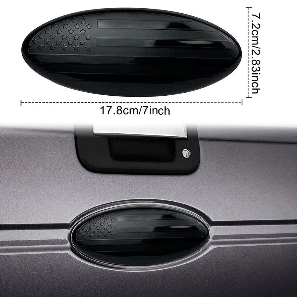 7 - Inch Oval US Flag Emblem Badge for Ford F150 F250 Front Grill and Tailgate - Inside The Bars