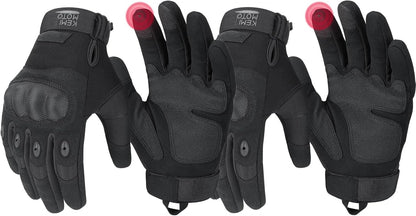 KEMIMOTO Men's Tactical Gloves - Touchscreen Motorcycle Gloves with Hard Shell and Palm Padding for Sports, Airsoft, Paintball, Hunting, Hiking, and Climbing